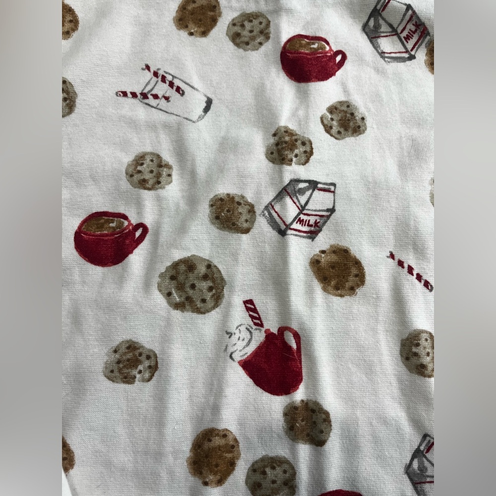Burts Bees Baby Cookies Milk Pajama Top Long Sleeve Organic Cotton Large Soft‎ - Picture 3 of 6